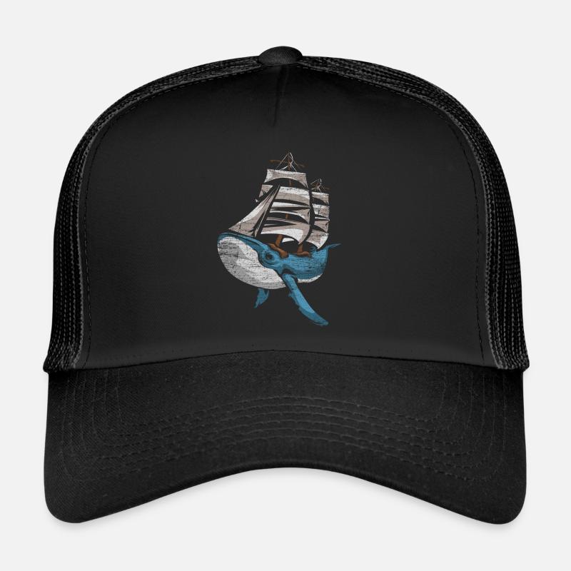 Wal Schiff Schifffahrt Segelschiff Trucker Cap