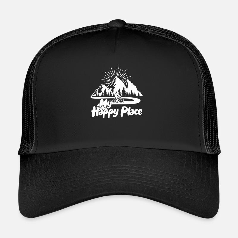Mountainbike - Trucker Cap - Schwarz/Schwarz