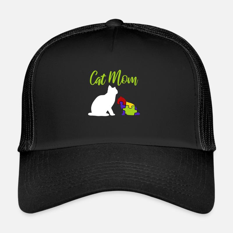 Autisme Chat Down Syndrome Mère Autiste Casquette trucker 