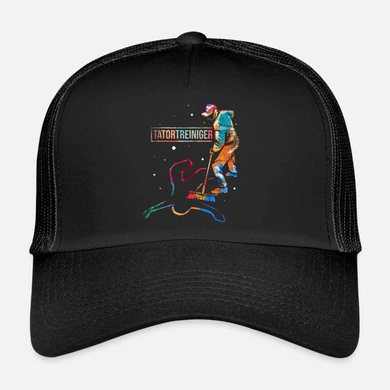 Tatortreiniger Geschenk - Trucker Cap - Schwarz/Schwarz