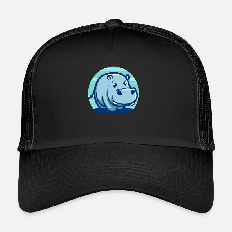 Süßer Hippo Nilpferd Nashorn Trucker Cap