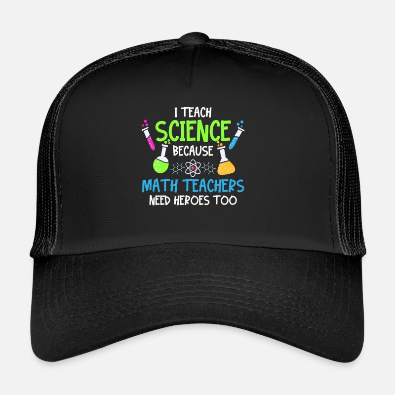 Professeur de physique chimie - Casquette trucker  - noir/noir