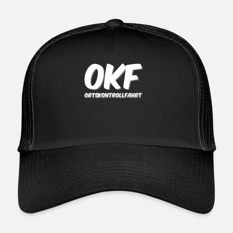 OKF Ortskontrollfahrt - Trucker Cap - Schwarz/Schwarz