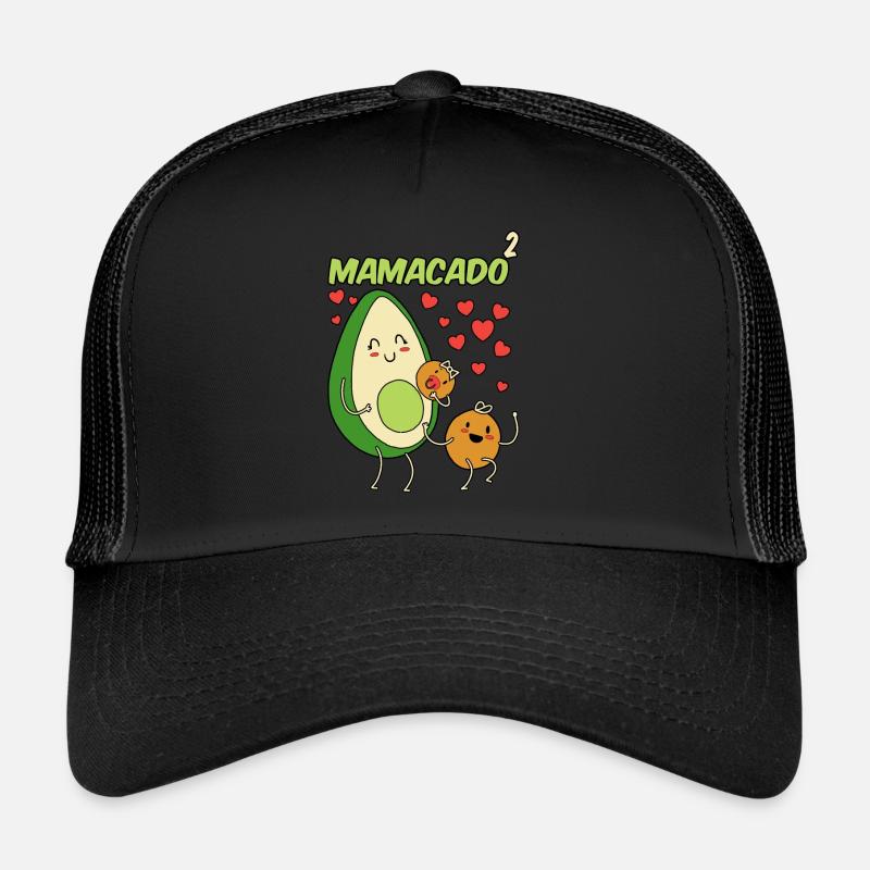 Mamacado 2 Zwillige - Trucker Cap - Schwarz/Schwarz