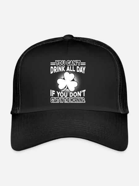 St Patrick's Day Drôle St Patrick Day - Casquette trucker  - noir/noir - Devant