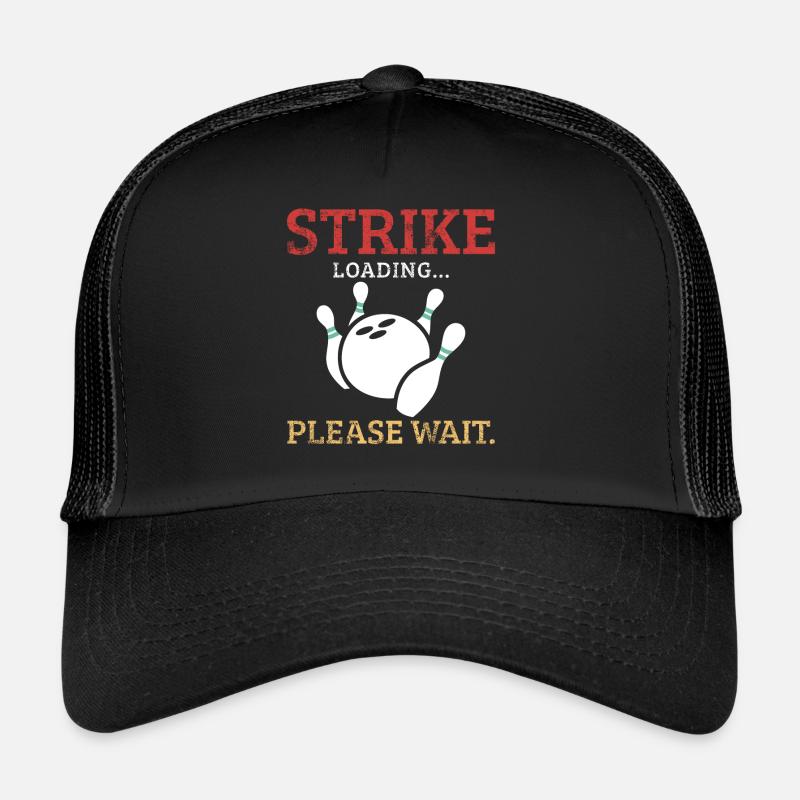Quilles de bowling bowling - Casquette trucker  - noir/noir