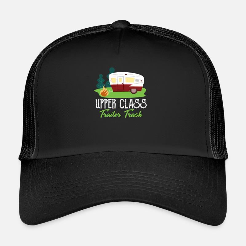 Camping - Trucker Cap - Schwarz/Schwarz