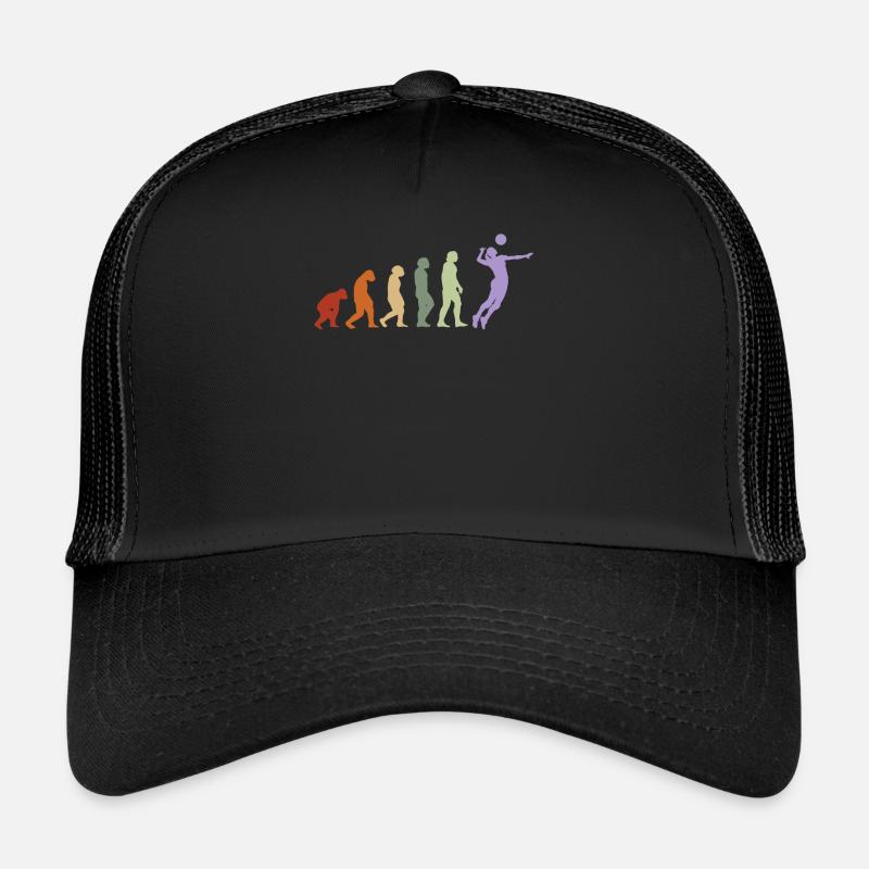Evolution Volleyball Volleyballerin Beachvolley - Trucker Cap - Schwarz/Schwarz
