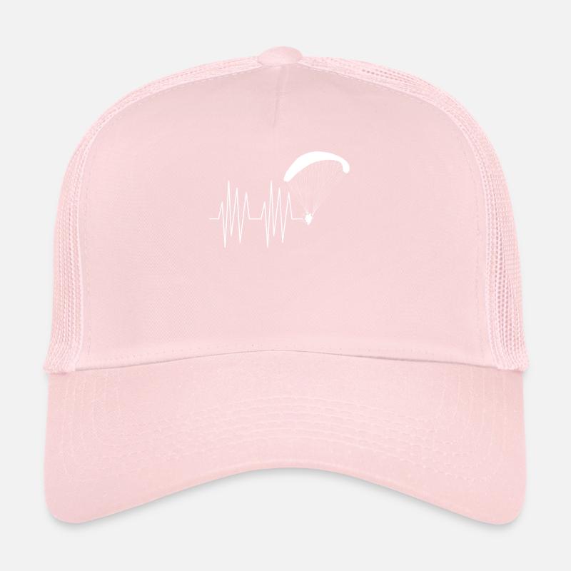 Heartbeat heart line heart rate paramotor Trucker Cap