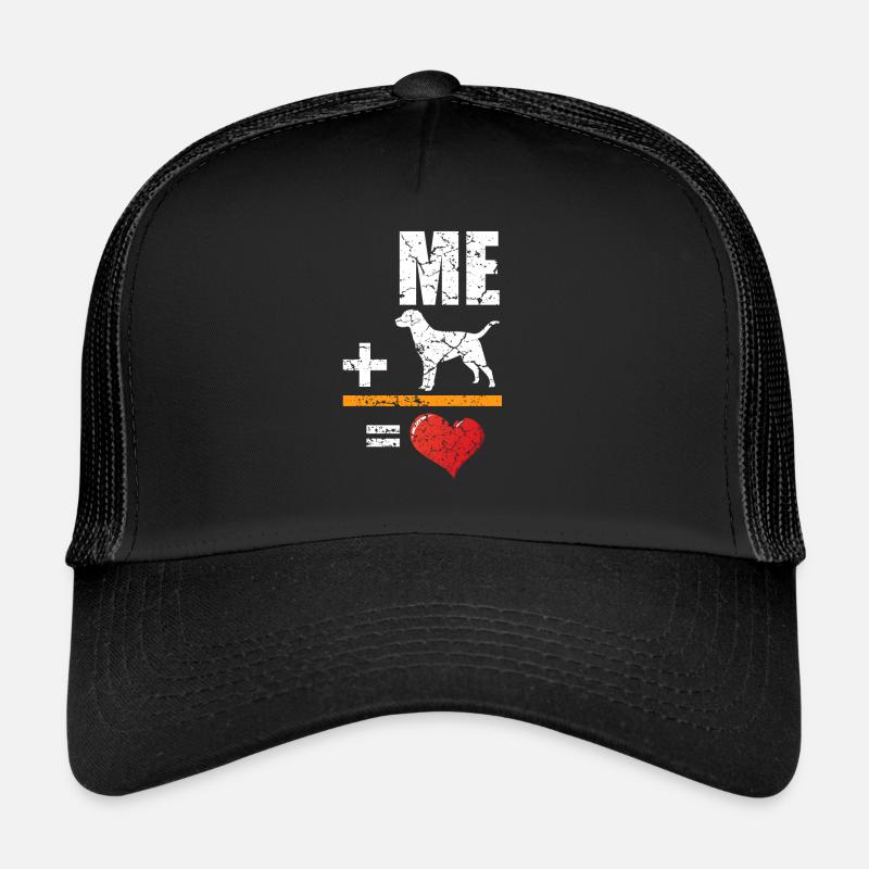 Ich liebe meinen Hund - Trucker Cap - Schwarz/Schwarz