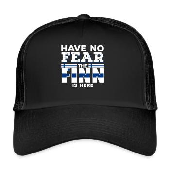 Keine Angst, der Finne ist hier. - Trucker Cap - Schwarz/Schwarz - Vorne