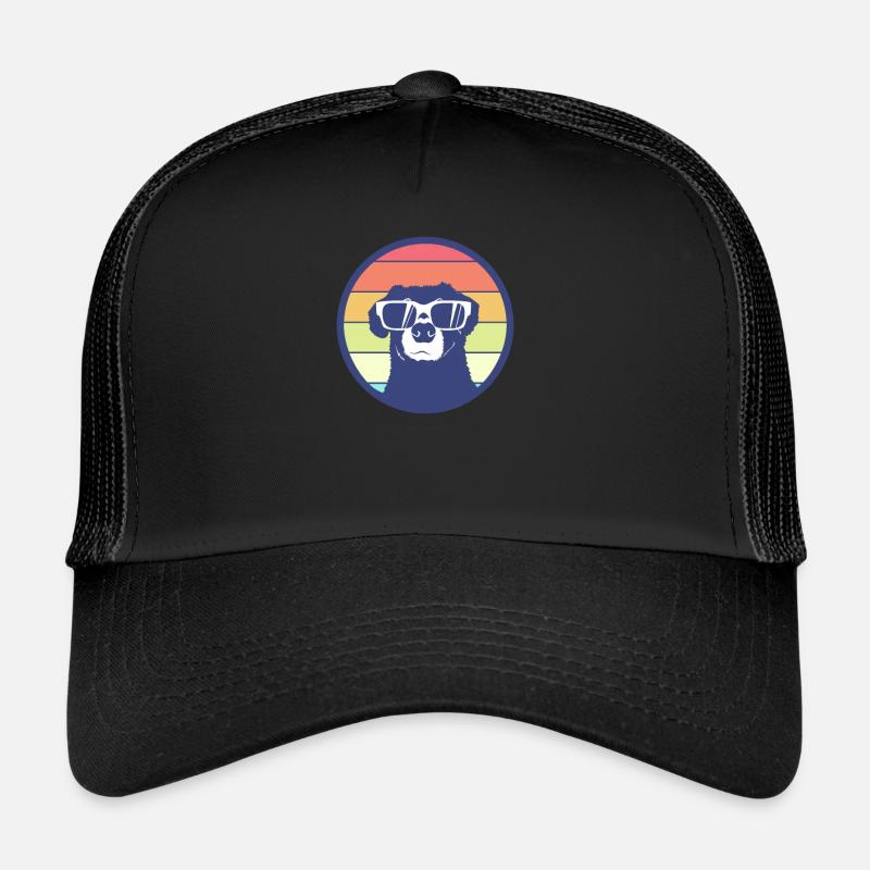 Dog Hund Sonnenbrille Sommer Geschenkidee - Trucker Cap - Schwarz/Schwarz