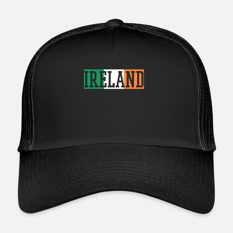 Irland - Trucker Cap - Schwarz/Schwarz