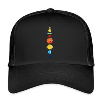 Flat Earth - Flat Earth - Ironic - Trucker Cap - black/black - Front