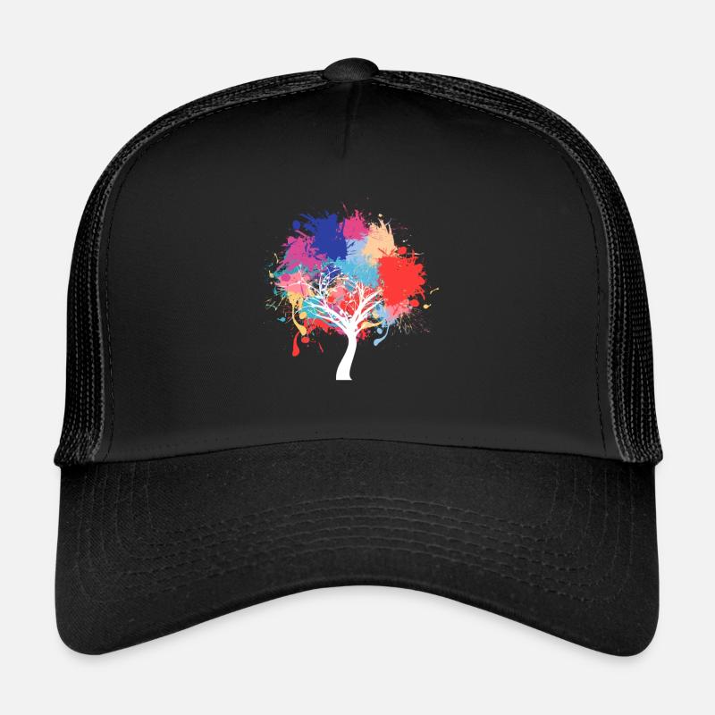 Environmental protection tree paint splash Trucker Cap