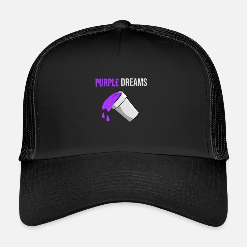 Codeine Rap Lean Hustensaft Purple Drank Casquette trucker 
