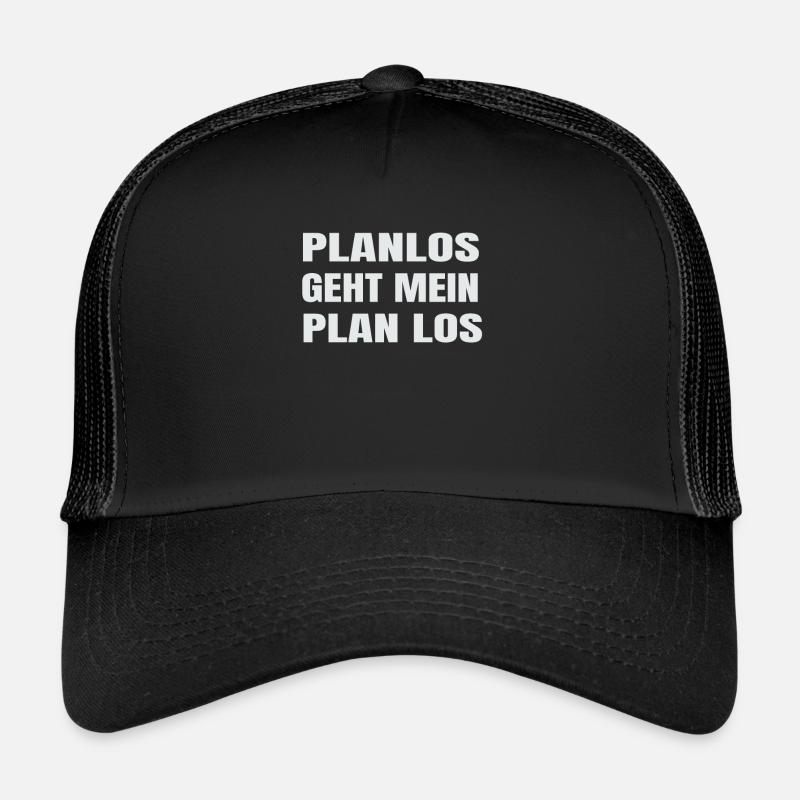 Planlos geht mein Plan los Projekt Planer Manager - Trucker Cap - Schwarz/Schwarz