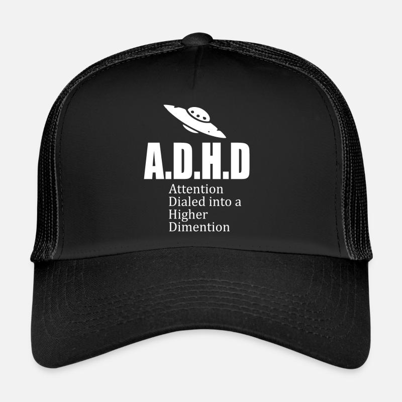 Adhd Slogan - Trucker Cap - Schwarz/Schwarz