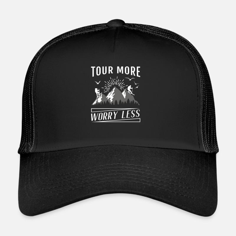 Tour Plus de soucis Moins de ski de randonnée Casquette trucker 