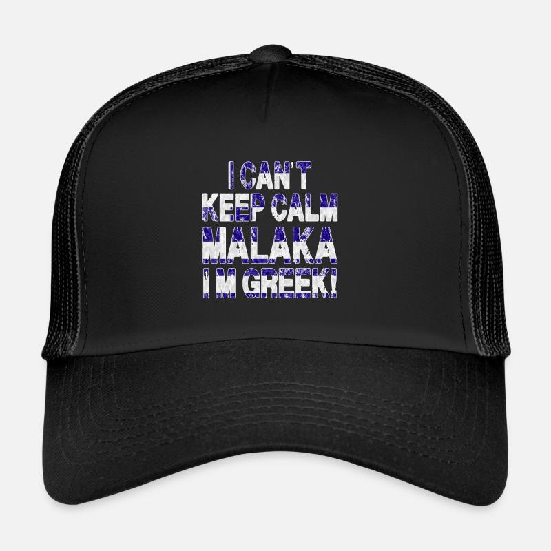 Grecs Fierté Malaka Grecque Spartiate Grecque Casquette trucker 