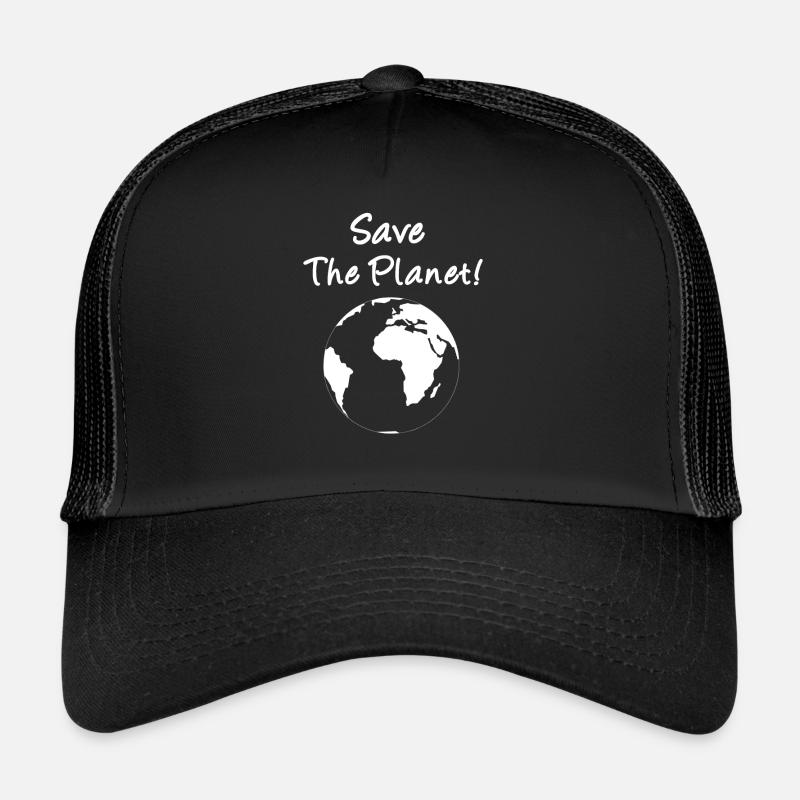 Save The Planet! - Trucker Cap - Schwarz/Schwarz