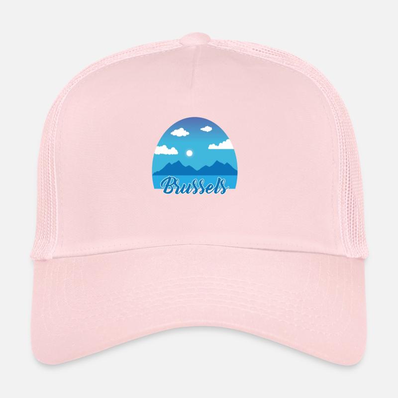 Brussels dream vacation in blue Trucker Cap