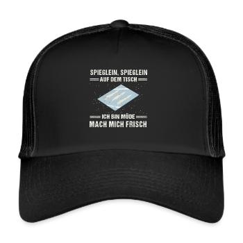 Hardtekk Techno Drogen Kokain Kokser - Trucker Cap - Schwarz/Schwarz - Vorne