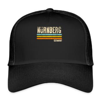 Nürnberg - Trucker Cap - Schwarz/Schwarz - Vorne