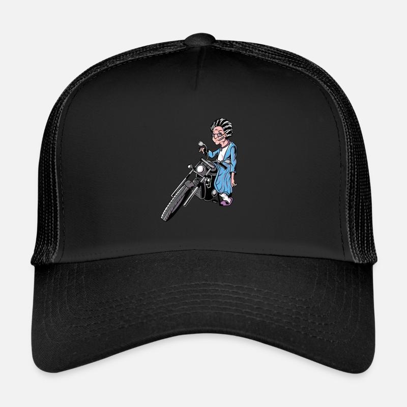 Oma Motorrad Rente Ruhestand Biker Alter Trucker Cap