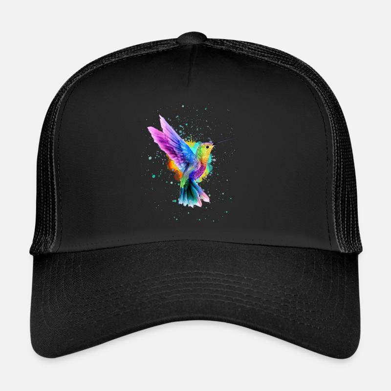 Graffiti aquarelle colibri Casquette trucker 
