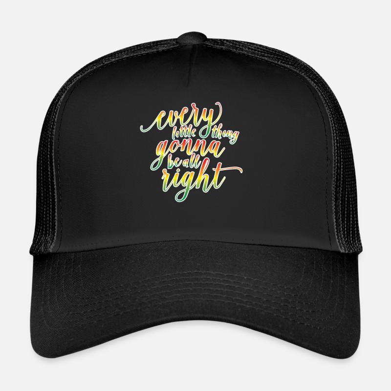 Reggae Rasta Dread Jamaika - Trucker Cap - Schwarz/Schwarz