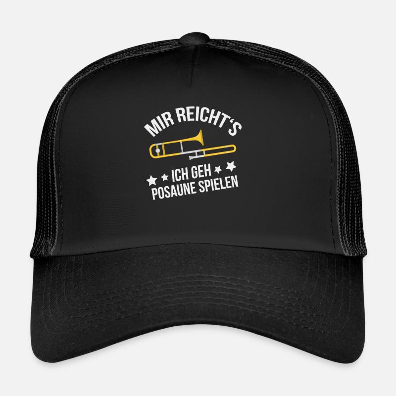 Posaune Blasmusik Blasorchester - Trucker Cap - Schwarz/Schwarz