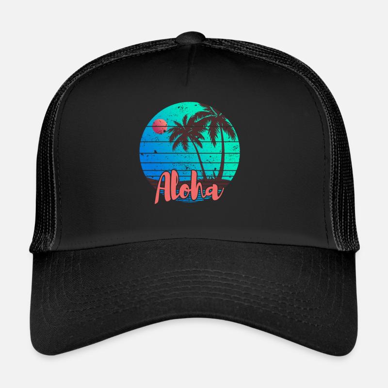 Aloha - Casquette trucker  - noir/noir