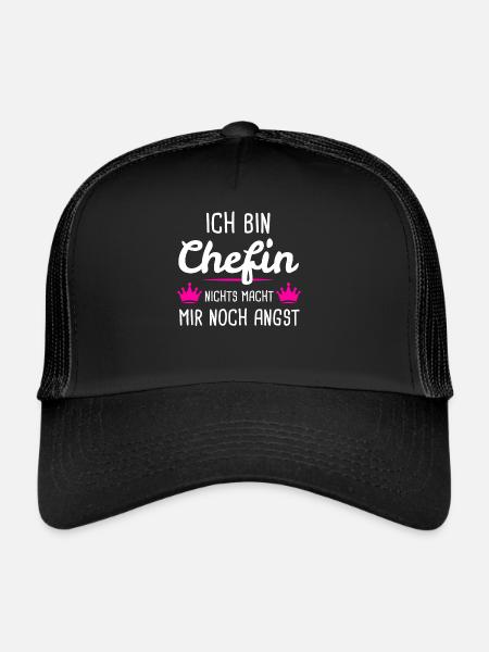 Chefin Chef Vorgesetzte Geschenk - Trucker Cap - Schwarz/Schwarz