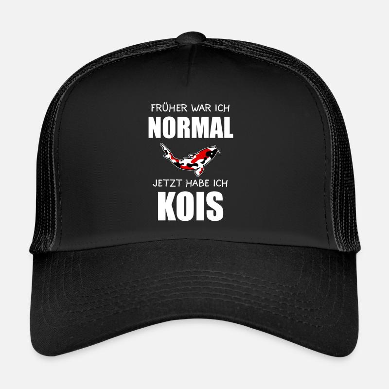 Koi Kois Koifisch Geschenk - Trucker Cap - Schwarz/Schwarz