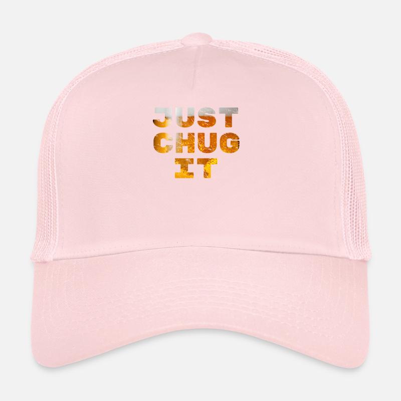 Tuckern Sie es einfach Bier Hintergrund Design Trucker Cap