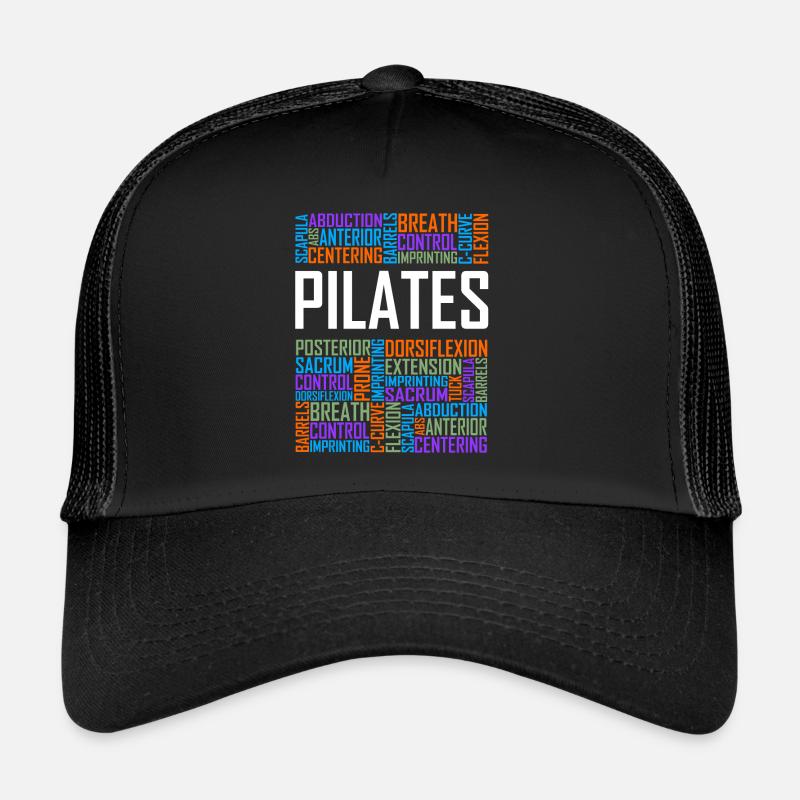 Mots Pilates - Casquette trucker - noir/noir