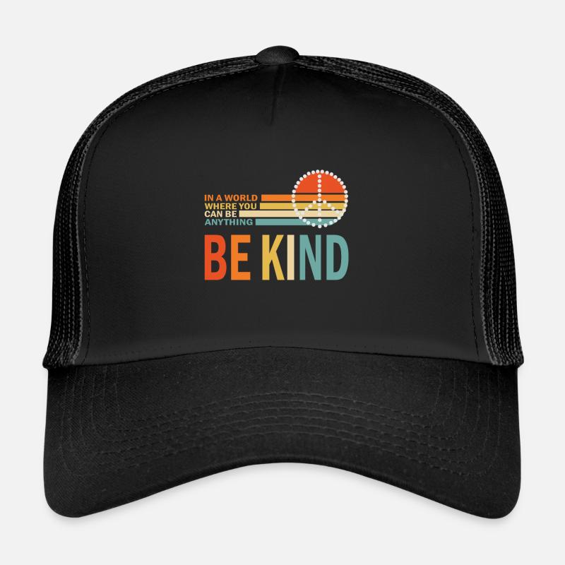Be Kind - Trucker Cap - Schwarz/Schwarz