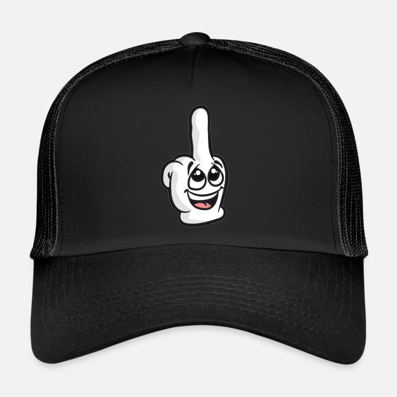 Lachender Mittelfinger Frecher Stinkefinger Humor Trucker Cap