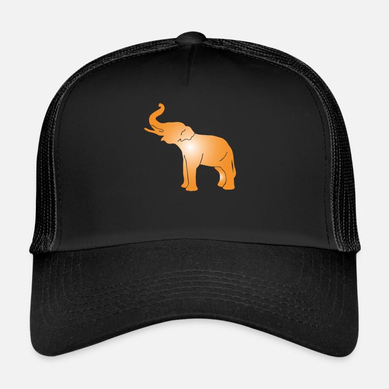 elefanten silhouette elefantElefanten Silhouette Trucker Cap