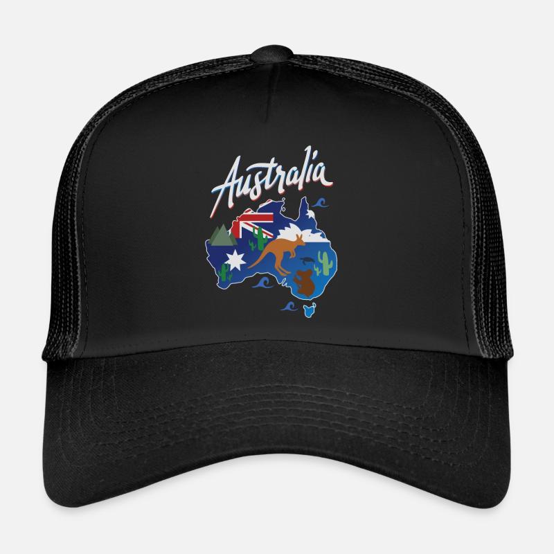 Reise Australien Spaß Aussie Karte Geschenk Design-Idee Trucker Cap
