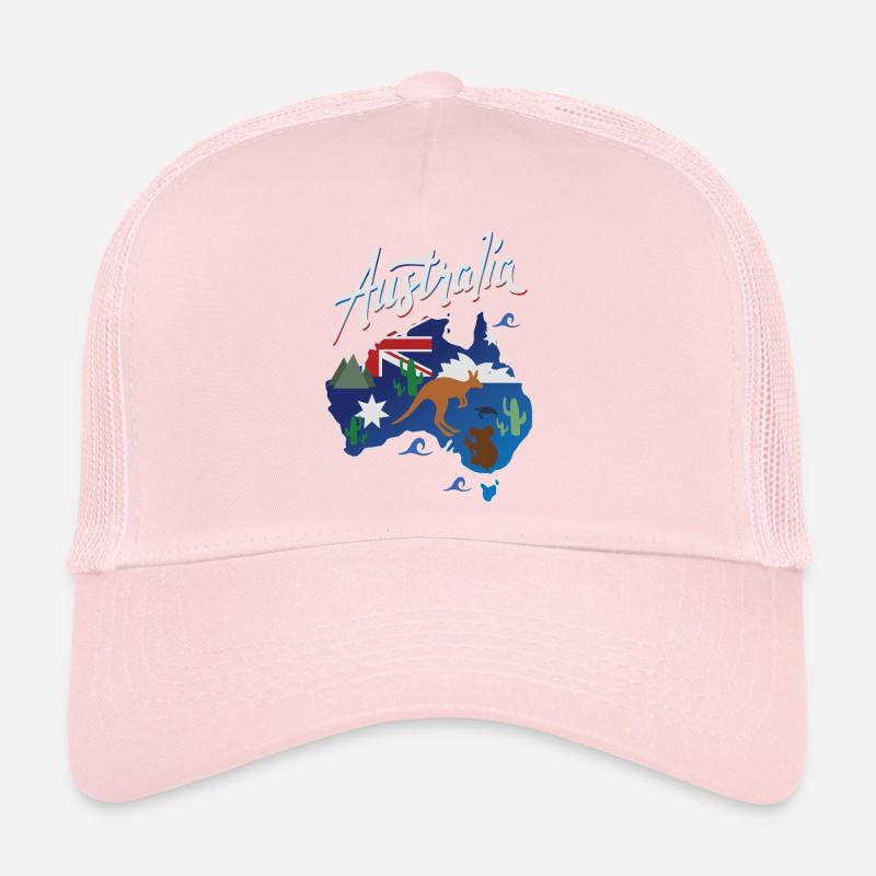 Travel Australia Fun Aussie Map Gift Design Idea Trucker Cap