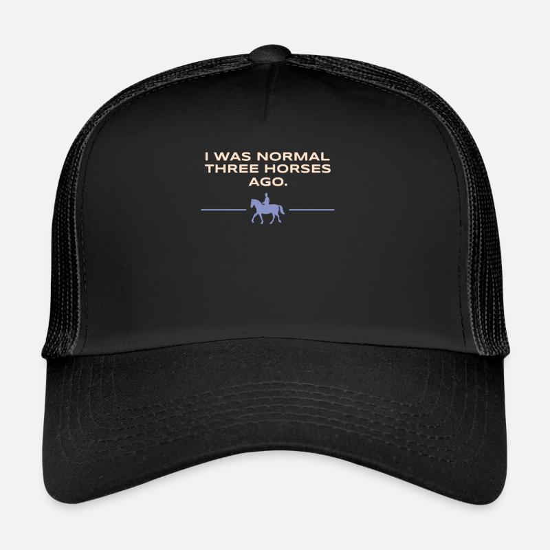 reiten Pferd Trakehner Pferdenarr Mädchen Witz - Trucker Cap - Schwarz/Schwarz