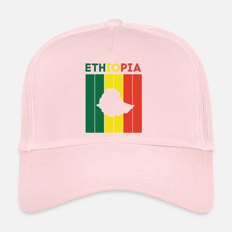 Drapeau et frontière du pays de l'Éthiopie Casquette trucker 