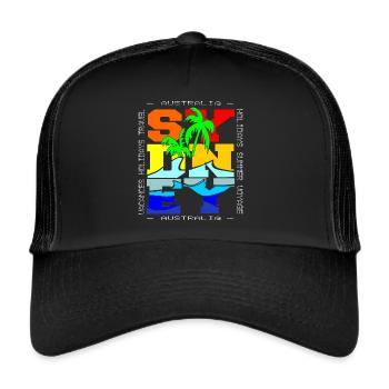 sydney australia - Trucker Cap - black/black - Front