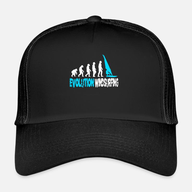 Evolution de la planche à voile - Casquette trucker  - noir/noir
