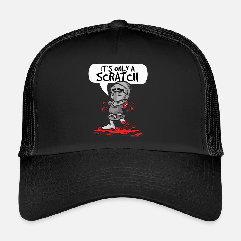 ITS ONLY A SCRATCH Ritter mit Fleischwunde Humor Trucker Cap