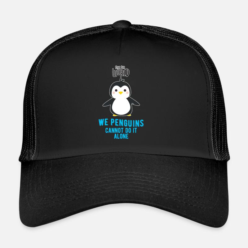 Pinguin - Trucker Cap - Schwarz/Schwarz