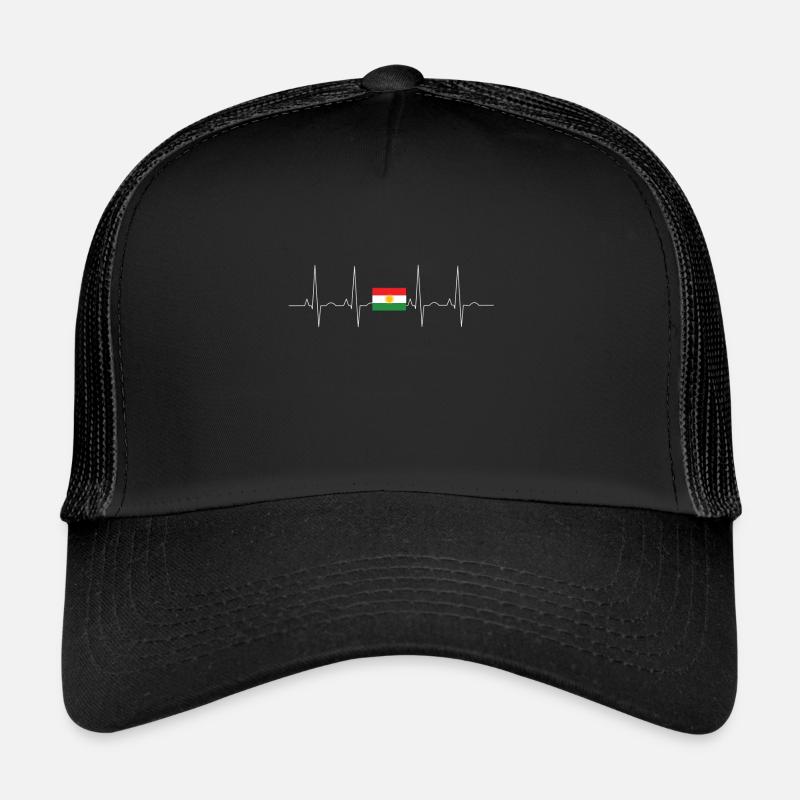 Drapeau Kurdistan Heartbeat Casquette trucker 