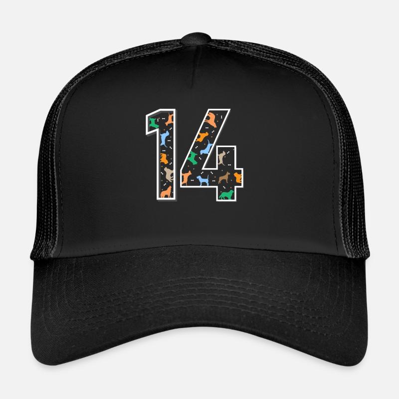 14e anniversaire chien cadeau de quatorze ans Casquette trucker 